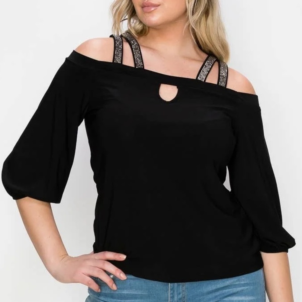 Embellished Double Strap Blouse